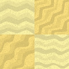 Set of seamless cartoon sand texture. Vector illustration.