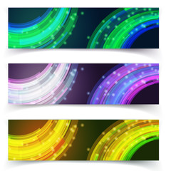 Banners with colorful cells