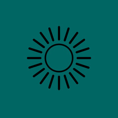 Sun icon. Vector illustration.