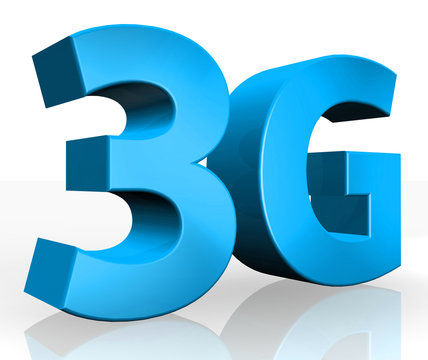 3D 3G text on white background