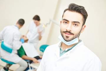 Fototapeta premium Young asian dentist doctor