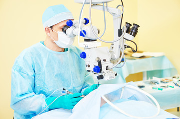 ophthalmology surgeon at work
