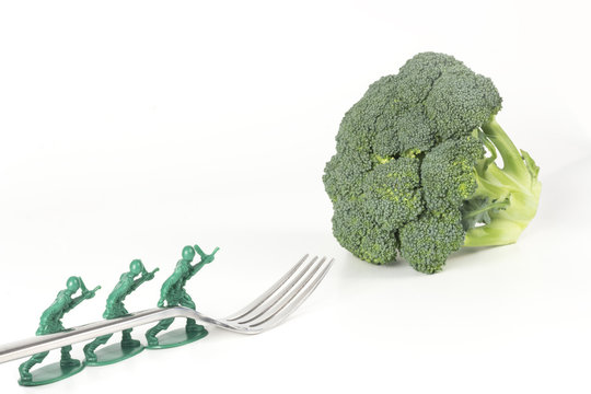 Army Men Broccoli Fork