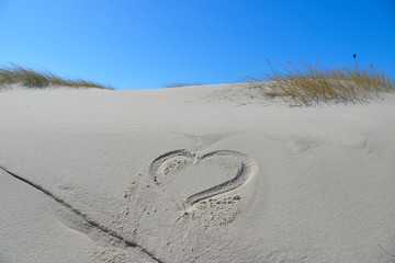 Herz am Stand Sand