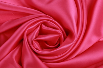 red silk folded rose