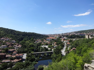 Fototapeta na wymiar Bulgarian City Veliko Tarnovo View from Above