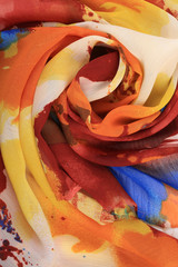 rosette of colorful chiffon