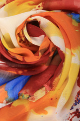 rosette of colorful chiffon