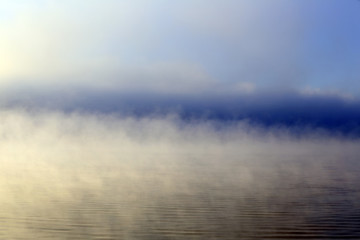 dense fog over the river