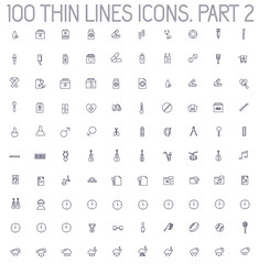 part 2 of collection thin lines pictogram icon