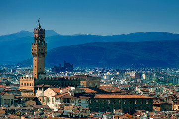 Fototapeta na wymiar Firenze al tremonto