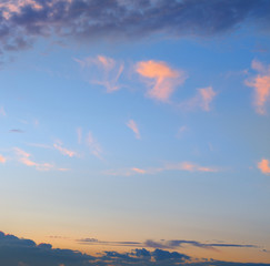 sun sets in the clouds