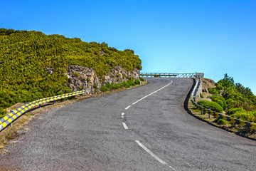 Mountain road, Madeira island, Portugal
