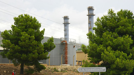 Obraz premium Central térmica en Vandellós, Tarragona