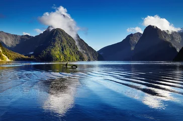 Schilderijen op glas Milford Sound, Nieuw-Zeeland © Dmitry Pichugin
