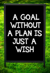 A GOAL WITHOUT A PLAN IS JUST A WISH