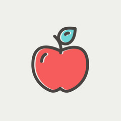 Apple thin line icon