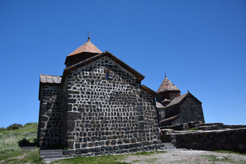 Fototapeta premium part of the temple ensemble on Sevan lake