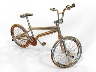 Fototapeta na wymiar Metallic Bicycle