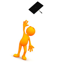3d Guy: Throwing Mortarboard into Air