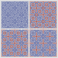 Greek cross seamless pattern