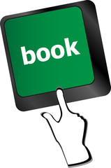 book word on computer keyboard button   vector