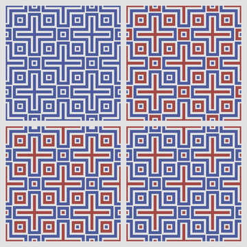 Greek cross seamless pattern