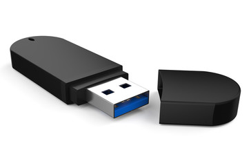 black USB flash drive ss 3.0