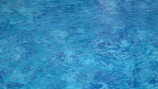 Close view of clear beautiful blue bubbling water