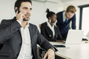 Young man in the office