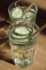Cucumber drink on the table