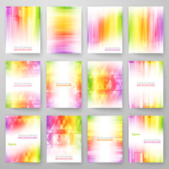 Set of abstract bright background. Vector illustration for