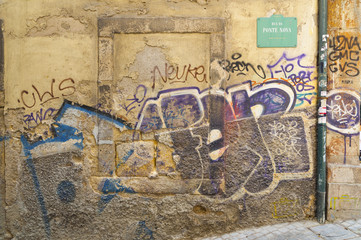 Street graffiti on a wall