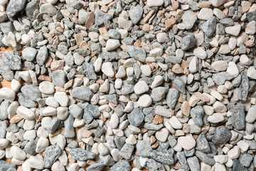 Macro texture of colorful stones and pebbles