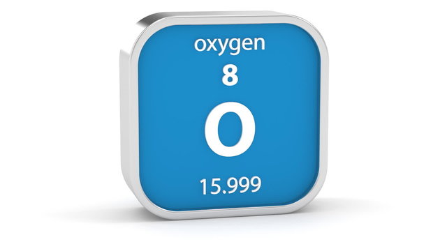 Oxygen material on the periodic table. Part of a series.