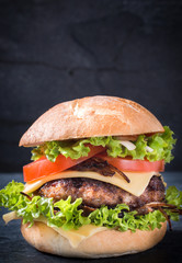 Beef burger with onion