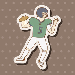 football player theme elements vector,eps