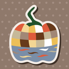 style pumpkin cartoon elements vector,eps