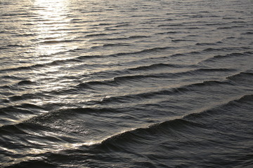 Reflections of sunlight on waves on the sea