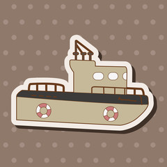 Obraz premium Transportation boat theme elements vector,eps