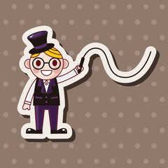 circus tamer theme elements vector,eps