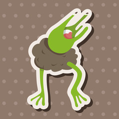 bizarre monster flat icon elements background,eps10