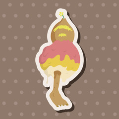 bizarre monster flat icon elements background,eps10