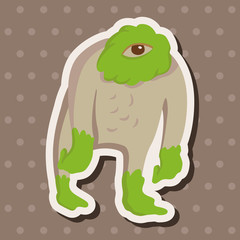 monster cartoon theme elements vector,eps