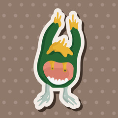 Naklejka premium monster cartoon theme elements vector,eps