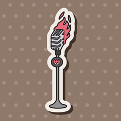 rock music microphone theme elements vector,eps