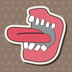 rock music logo mouth theme elements vector,eps