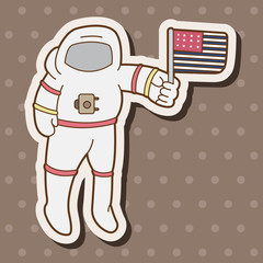 Space Astronaut theme elements vector, eps10