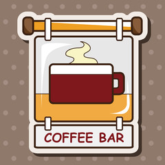Coffee shop signs theme elements vector,eps