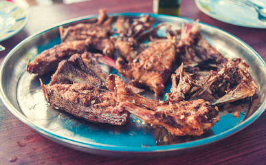 Dry fish. Baked salmon